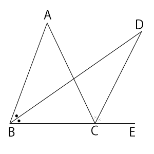 中２　数学　問題演習　三角形と角の図