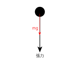 高校　物理　問題演習　円軌道の一番上に達したときの図