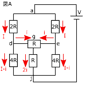 高校　物理　問題演習　問題で与えられた回路図を簡略化させた図