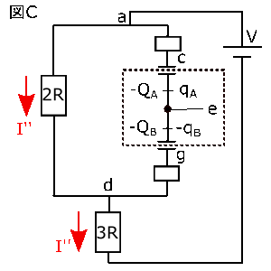 高校　物理　問題演習　問題で与えられた回路図を簡略化させた図
