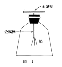 高校　物理　問題演習　箔検電器の図