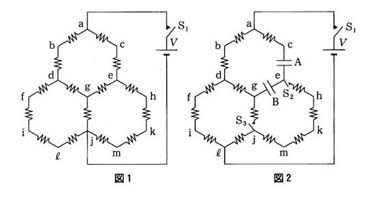高校　物理　問題演習　キルヒホッフの法則を利用して解く問題の回路図