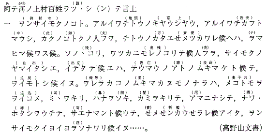 高校　日本史　問題演習　紀伊国阿氐河荘百姓訴状