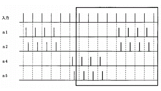 高校　生物　問題演習　ニューロンn1，n2，n4，n5の活動電位の発生パターン（解答）
