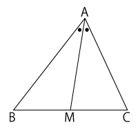 高校　数学　問題演習　角の二等分線と比の図