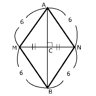 高校　数学　問題演習　正八面体の△AMNと△BMNの展開図